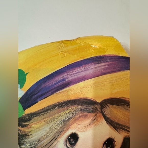 2 Vintage 1980’s Eureka Die Cut Easter Girl Lamb Cut Outs Double-sided - Picture 3 of 5